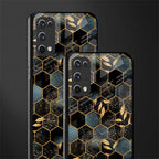 black blue tile marble glass case for realme x7 pro image-2