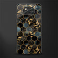 black blue tile marble glass case for poco x3 pro image