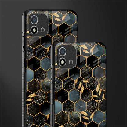 black blue tile marble glass case for realme c20 image-2