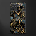 black blue tile marble glass case for oppo f19 pro image