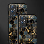 black blue tile marble glass case for oneplus 9 pro image-2