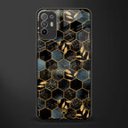 black blue tile marble glass case for oppo f19 pro plus image