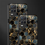 black blue tile marble glass case for realme 8 5g image-2