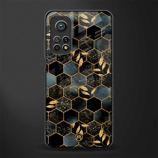 black blue tile marble glass case for mi 10t 5g image
