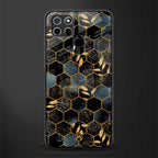 black blue tile marble glass case for realme c21 image