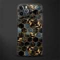 black blue tile marble glass case for iphone 11 pro image