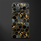 black blue tile marble glass case for iphone 11 pro image