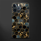 black blue tile marble glass case for iphone 12 pro image