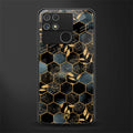 black blue tile marble back phone cover | glass case for realme narzo 50a