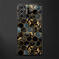 black blue tile marble glass case for samsung galaxy m52 5g image