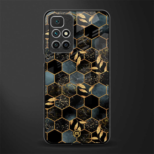 black blue tile marble glass case for redmi 10 prime image