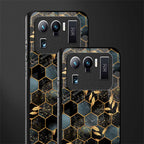 black blue tile marble glass case for mi 11 ultra 5g image-2