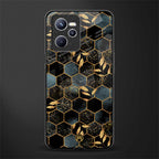 black blue tile marble glass case for realme c35 image