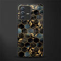 black blue tile marble glass case for vivo v23 5g image