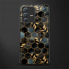 black blue tile marble glass case for vivo v23 5g image