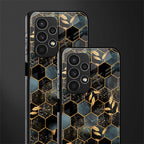 black blue tile marble back phone cover | glass case for samsung galaxy a13 4g