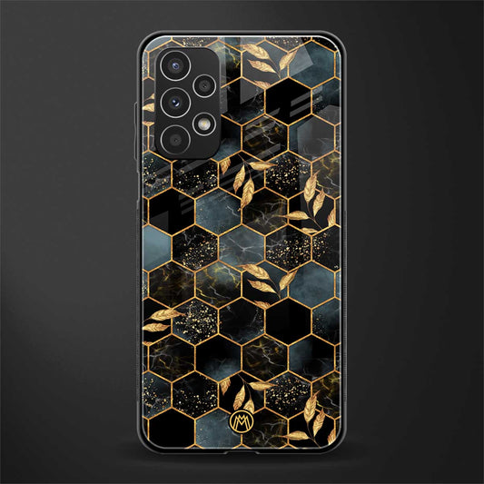 black blue tile marble back phone cover | glass case for samsung galaxy a13 4g