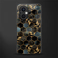 black blue tile marble back phone cover | glass case for oppo f21 pro 5g