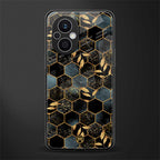 black blue tile marble back phone cover | glass case for oppo f21 pro 5g