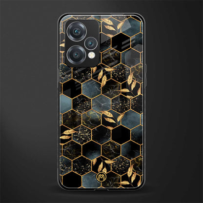 black blue tile marble back phone cover | glass case for oneplus nord ce 2 lite 5g