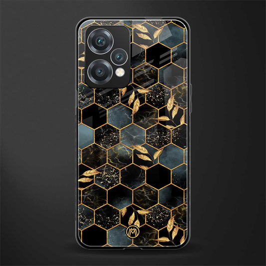 black blue tile marble back phone cover | glass case for oneplus nord ce 2 lite 5g