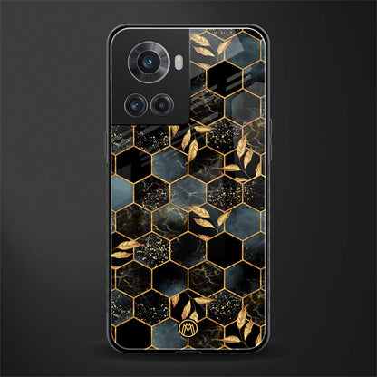 black blue tile marble back phone cover | glass case for oneplus 10r 5g