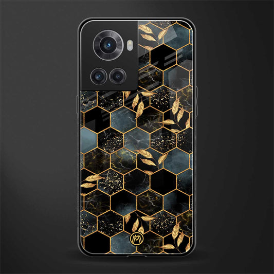 black blue tile marble back phone cover | glass case for oneplus 10r 5g
