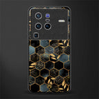 black blue tile marble glass case for vivo x80 pro 5g image