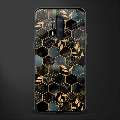 black blue tile marble glass case for oneplus 8 pro image