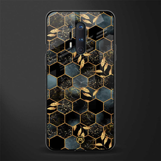 black blue tile marble glass case for oneplus 8 pro image
