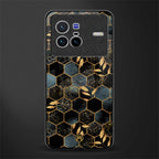 black blue tile marble glass case for vivo x80 image