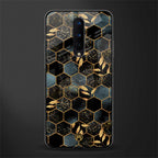 black blue tile marble glass case for oneplus 8 image