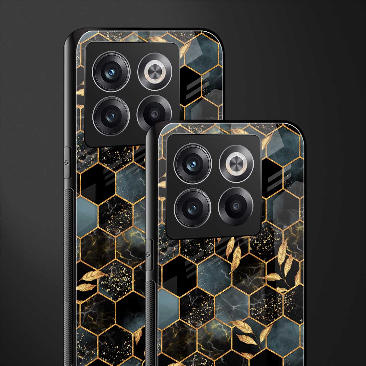 black blue tile marble back phone cover | glass case for oneplus 10t