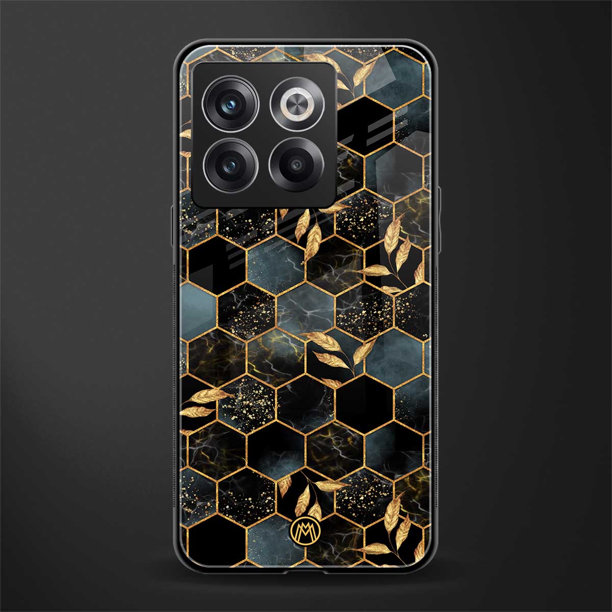 black blue tile marble back phone cover | glass case for oneplus 10t