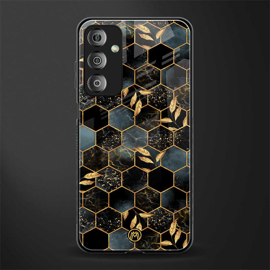 black blue tile marble back phone cover | glass case for samsung galaxy f23 5g