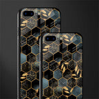 black blue tile marble glass case for iphone 8 plus image-2