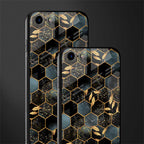black blue tile marble glass case for iphone 7 image-2