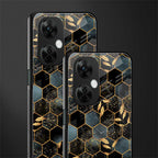 black blue tile marble back phone cover | glass case for oneplus nord ce 3 lite