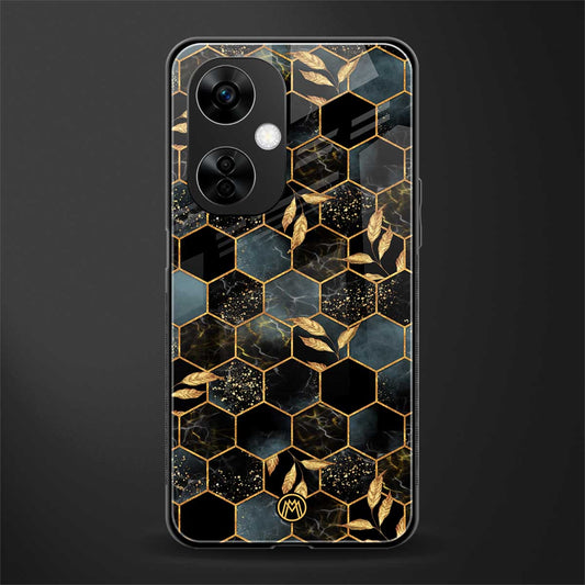 black blue tile marble back phone cover | glass case for oneplus nord ce 3 lite