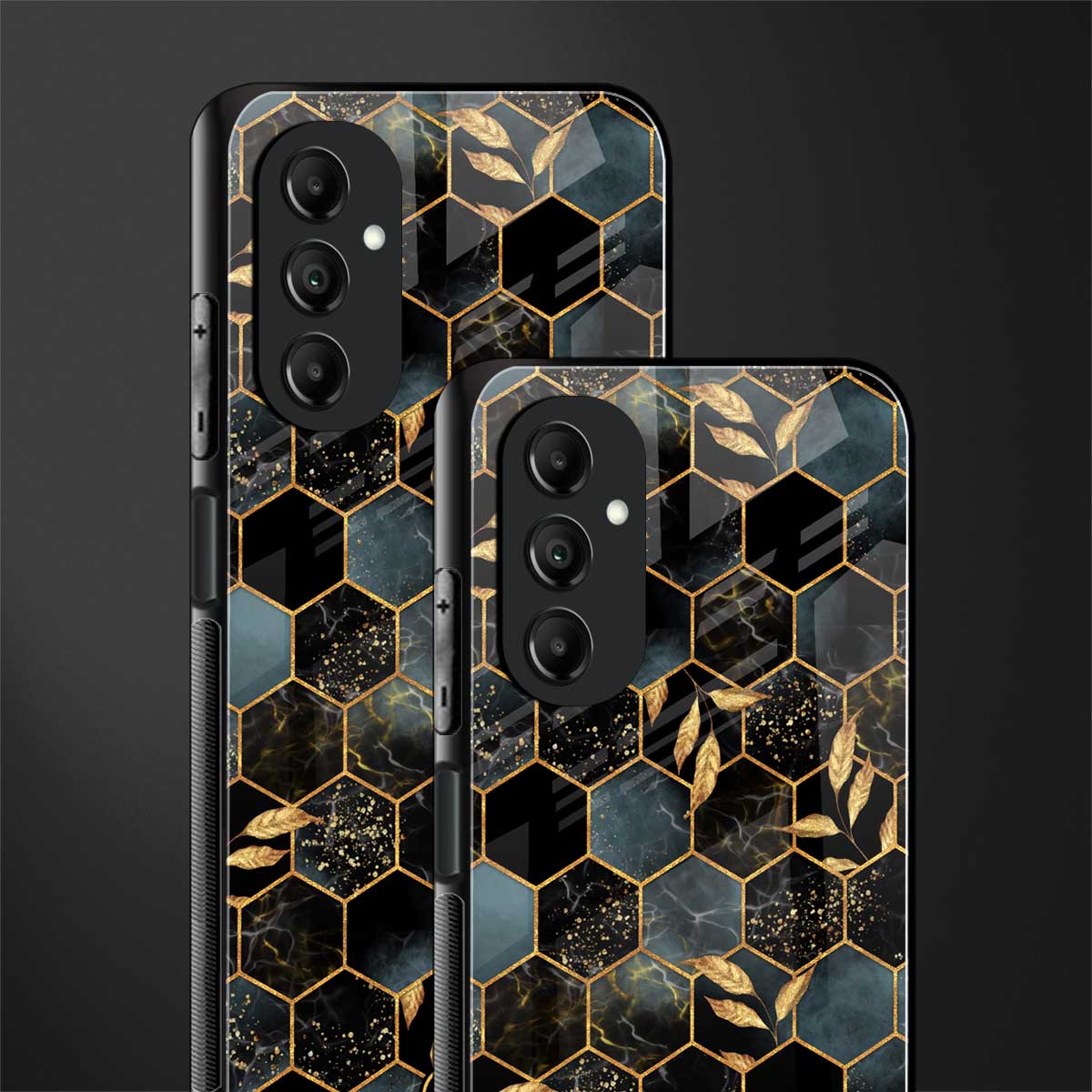 black blue tile marble back phone cover | glass case for samsung galaxy a14 5g