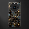 black blue tile marble back phone cover | glass case for realme 11 pro 5g
