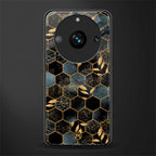 black blue tile marble back phone cover | glass case for realme 11 pro 5g