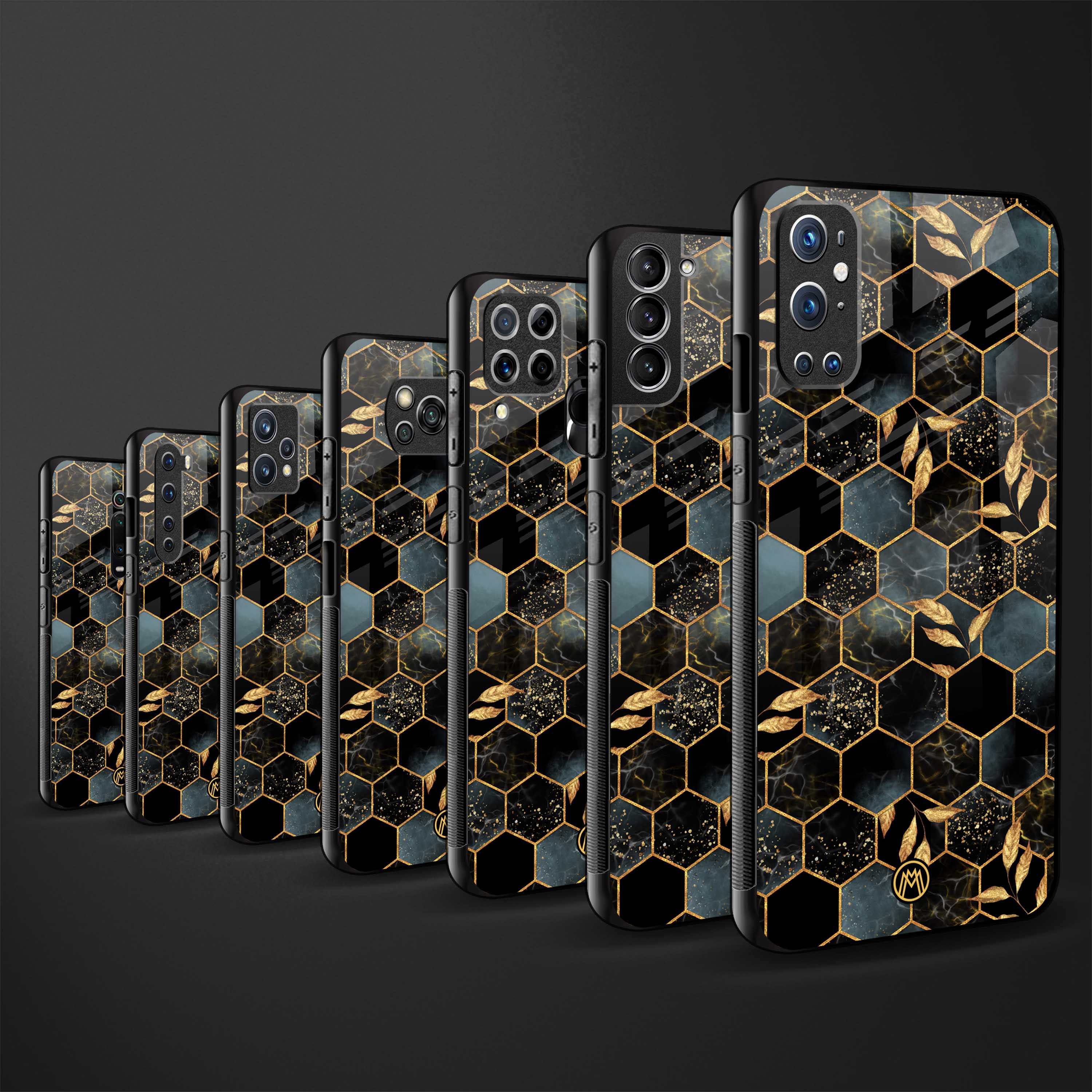 black blue tile marble back phone cover | glass case for samsung galaxy a73 5g