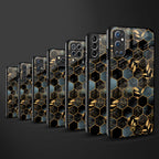 black blue tile marble glass case for mi 11 lite image-3