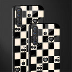 black cherries check pattern glass case for oppo reno 3 pro image-2