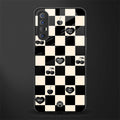 black cherries check pattern glass case for oppo reno 3 pro image