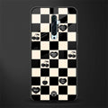 black cherries check pattern glass case for oppo reno 2z image