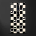black cherries check pattern glass case for oppo f11 pro image