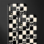 black cherries check pattern glass case for vivo u20 image-2