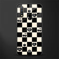 black cherries check pattern glass case for vivo u20 image